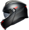 AGV Tourmodular Frequency,  flip up helmet,  color: Matt Dark Grey/Red/Grey,  size: S