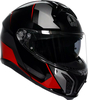 AGV Tourmodular Perception,  flip up helmet,  color: Black/Grey/Red,  size: XXL