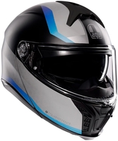 AGV Tourmodular Stray,  flip up helmet,  color: Matt Black/Light Grey/Blue,  size: L