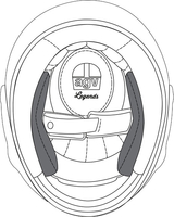 AGV X101,  cheek pads,  color: Black,  size: XL