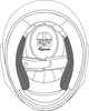 AGV X101,  cheek pads,  color: Black,  size: XS