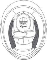 AGV X3000,  cheek pads,  color: Black,  size: ML