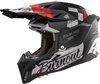 Airoh Aviator 3 Burnout,  motocross helmet,  color: Matt Black/Grey/Red,  size: M