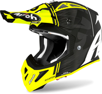 Airoh Aviator Ace Kybon,  motocross helmet,  color: Matt-Black/Neon-Yellow,  size: L