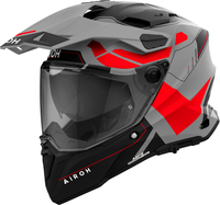 Airoh Commander 2 Reveal,  adventure helmet,  color: Matt Grey/Black/Neon-Red,  size: L