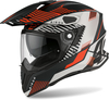 Airoh Commander Boost,  enduro helmet,  color: Matt Black/White/Orange,  size: M