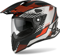 Airoh Commander Boost,  enduro helmet,  color: Matt Black/White/Orange,  size: M