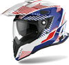 Airoh Commander Boost,  enduro helmet,  color: White/Blue/Red,  size: L