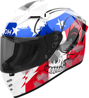 Airoh Connor Nation,  full face helmet,  color: White/Red/Blue/Grey,  size: XL