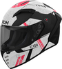Airoh Connor Omega,  full face helmet,  color: Matt Black/Light Grey/Red,  size: L