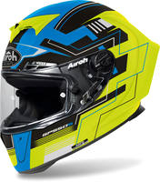 Airoh GP 550 S Challenge,  integral helmet,  color: Matt Neon-Yellow/Blue/Black,  size: M