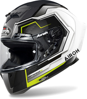 Airoh GP 550 S Rush,  integral helmet,  color: White/Dark Grey/Black/Neon-Yellow,  size: S