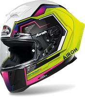 Airoh GP 550 S Rush,  integral helmet,  color: White/Neon-Yellow/Black/Pink/Purple,  size: L