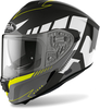 Airoh Spark Rise,  integral helmet,  color: Matt Black/White/Grey/Neon-Yellow,  size: L