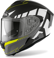 Airoh Spark Rise,  integral helmet,  color: Matt Black/White/Grey/Neon-Yellow,  size: L