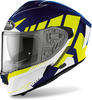 Airoh Spark Rise,  integral helmet,  color: Matt Dark Blue/Neon-Yellow/White,  size: L