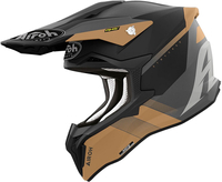 Airoh Strycker Blazer,  cross helmet,  color: Matt Gold/Grey/Black,  size: XXL