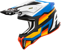Airoh Strycker Glam,  motocross helmet,  color: Matt Black/Blue/White/Orange,  size: S