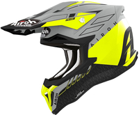 Airoh Strycker Skin,  cross helmet,  color: Matt Neon-Yellow/Grey/Black,  size: M