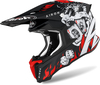 Airoh Twist 2.0 Hell,  cross helmet,  color: Matt Black/White/Red,  size: XS