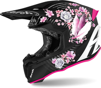 Airoh Twist 2.0 Mad,  cross helmet,  color: Matt Black/Pink,  size: L