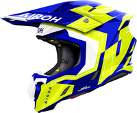 Airoh Twist 3 Dizzy,  motocross helmet,  color: Blue/Neon-Yellow/White,  size: XXL
