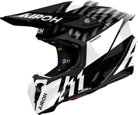 Airoh Twist 3 Thunder,  motocross helmet,  color: White/Black/Grey,  size: S