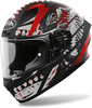 Airoh Valor Ribs,  integral helmet,  color: Matt Black/Dark Grey/Light Grey/Red,  size: S