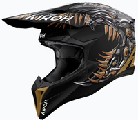 Airoh Wraaap Cyborg,  motocross helmet,  color: Matt Black/Grey/Bronze,  size: XXS