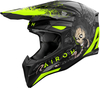 Airoh Wraaap Darkness,  motocross helmet,  color: Matt Black/Grey/Neon-Yellow,  size: XXL