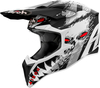 Airoh Wraaap Demon,  cross helmet,  color: Matt Black/White/Grey,  size: XS