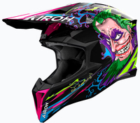 Airoh Wraaap Music,  motocross helmet,  color: Black/Green/Blue/Pink,  size: L