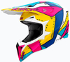 Airoh Wraaap Paint,  motocross helmet,  color: White/Blue/Yellow/Pink,  size: L