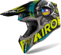 Airoh Wraap Alien,  integral helmet,  color: Matt Black/Grey/Neon-Yellow/Petrol,  size: XL