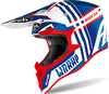 Airoh Wraap Broken,  cross helmet kids,  color: Blue/White/Red,  size: XXS