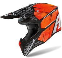 Airoh Wraap Idol,  cross helmet,  color: Matt Orange/Black/Grey,  size: M