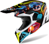 Airoh Wraap Lollipop,  cross helmet,  color: Black/White/Neon-Yellow/Pink/Turquoise/Orange,  size: XL