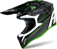 Airoh Wraap Mood,  cross helmet,  color: Matt Black/White/Grey/Green,  size: XS