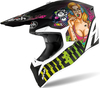 Airoh Wraap Pin-Up,  cross helmet kids,  color: Matt Black/White/Green/Pink,  size: XXS