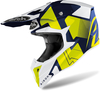 Airoh Wraap Raze,  cross helmet,  color: White/Dark Blue/Neon-Yellow,  size: XL