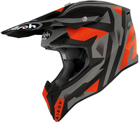 Airoh Wraap Sequel,  cross helmet,  color: Matt Black/Grey/Orange,  size: XL
