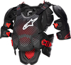 Alpinestars A-10 V2,  chest protector Level-2,  color: Dark Grey/Black/Red,  size: M/L
