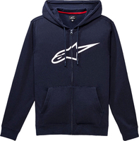 Alpinestars Ageless Zip V3,  zip hoodie,  color: Dark Blue/White,  size: L