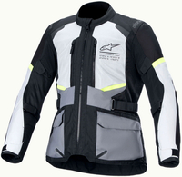 Alpinestars Andes Air,  textile jacket Drystar,  color: Light Grey/Dark Grey/Black/Neon-Yellow,  size: XL