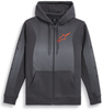 Alpinestars Arising,  zip hoodie,  color: Dark Grey/Grey,  size: L