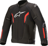 Alpinestars AST V2 Air,  textile jacket,  color: Black/Neon-Red,  size: XL