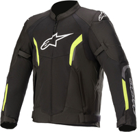 Alpinestars AST V2 Air,  textile jacket,  color: Black/Neon-Yellow,  size: 3XL