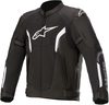 Alpinestars AST V2 Air,  textile jacket,  color: Black/White,  size: 4XL