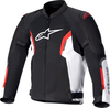 Alpinestars AST V2 Air,  textile jacket,  color: Black/White/Neon-Red,  size: XXL