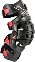 Alpinestars Bionic-10 Carbon,  knee protectors right,  color: Black/Red,  size: L